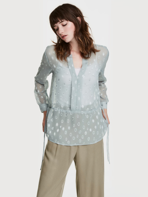 Блуза H&M модель 5354556RP1_бирюзовый приглушенный Фото