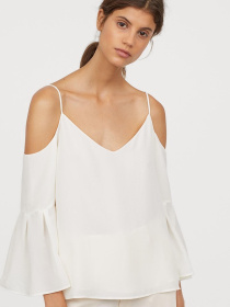 Блуза H&M модель 6206258RP3_молочный Фото