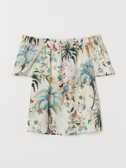 Блуза H&M модель 7345690log_Светло-бежевый Фото