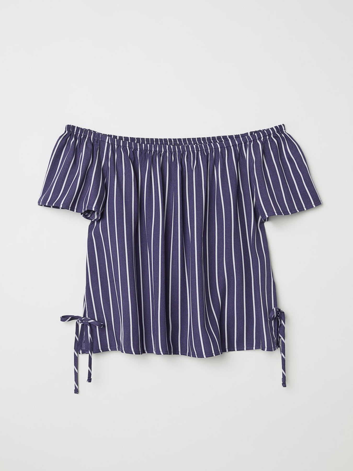 Блуза H&M модель 6306468log_Темно-синий Фото