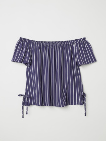 Блуза H&M модель 6306468log_Темно-синий Фото