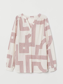 Блуза H&M модель 8046590sm_кремовый с узором Фото