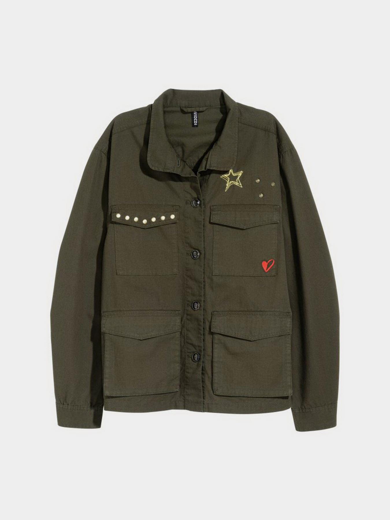 Рубашка H&M модель 5474536arl_Хаки Фото