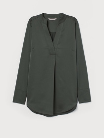 Блуза H&M модель 7907911dm_темный хаки Фото