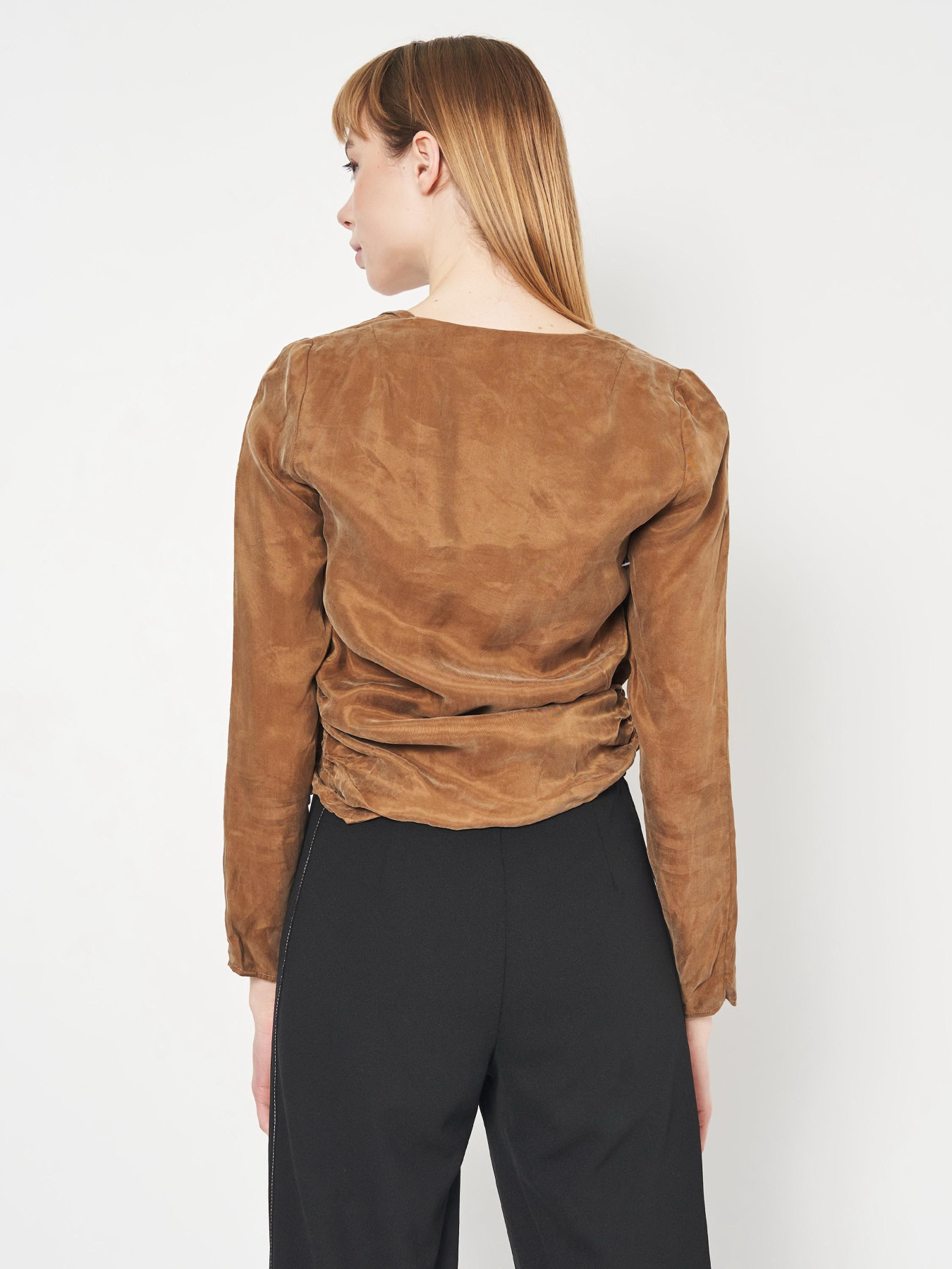 Блуза H&M модель 7052022abr_Коричневый Фото