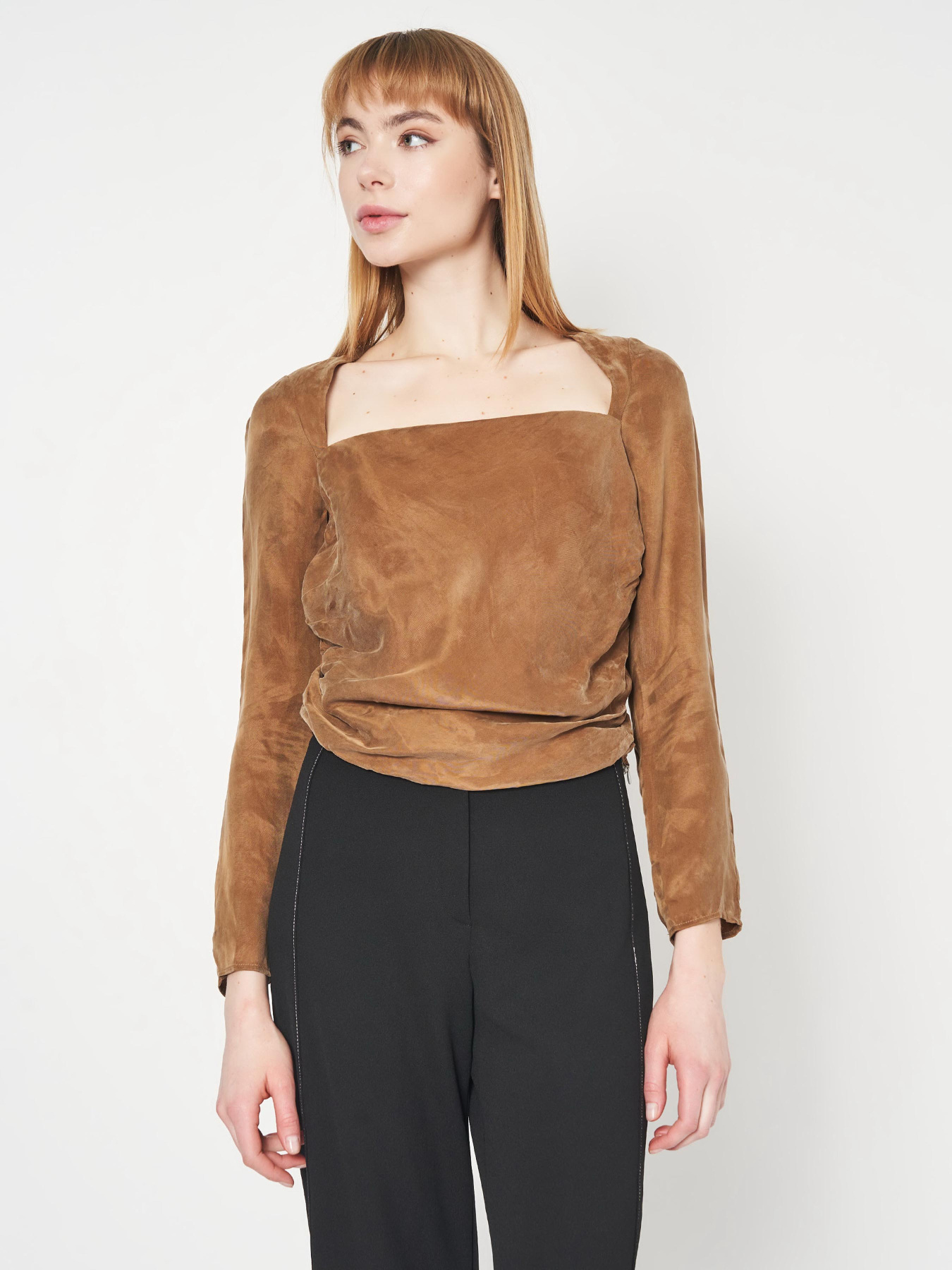 Блуза H&M модель 7052022abr_Коричневый Фото