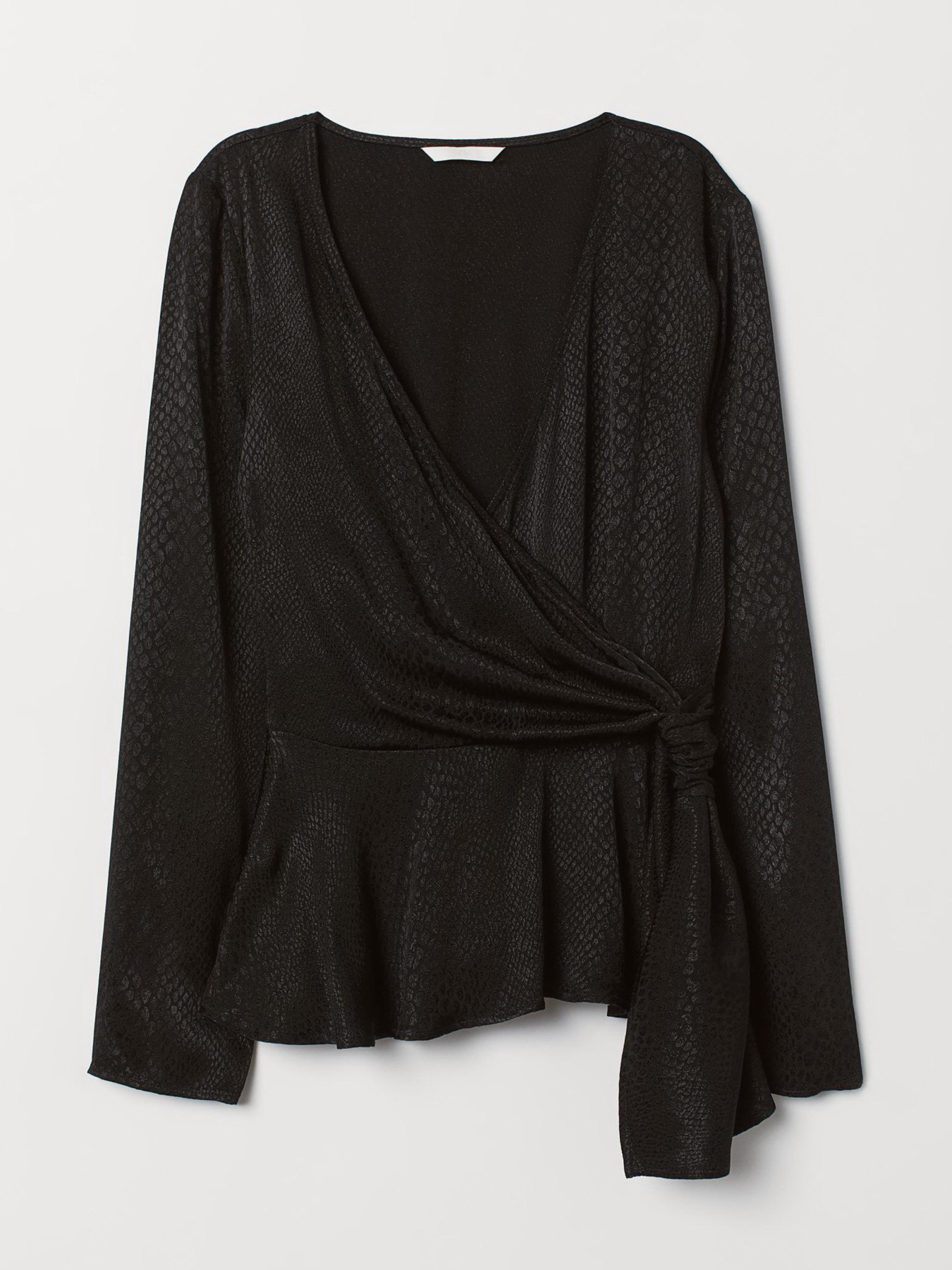 Блуза H&M модель 6999338sm_черный кожа питона Фото