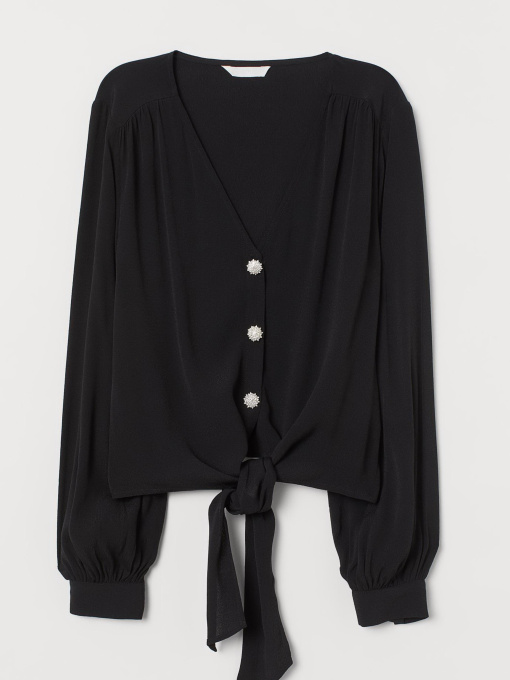 Блуза H&M модель 8278060sm_Черный Фото