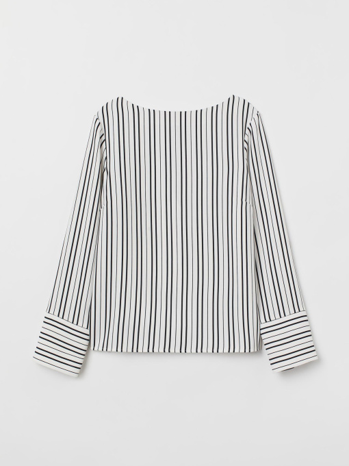 Блуза H&M модель 7165489log_Черно-белый Фото