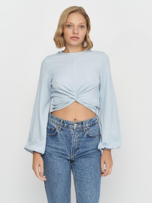 Блуза Monki модель 8784922abr_Светло-голубой Фото