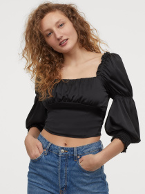 Блуза H&M модель 8520920RP5_Черный Фото