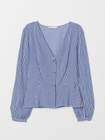 Блуза H&M модель 7077359RP7_сине-белая полоска Фото