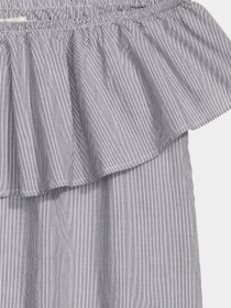 Блуза H&M модель 3938983RP7_серо-белый в полоску Фото