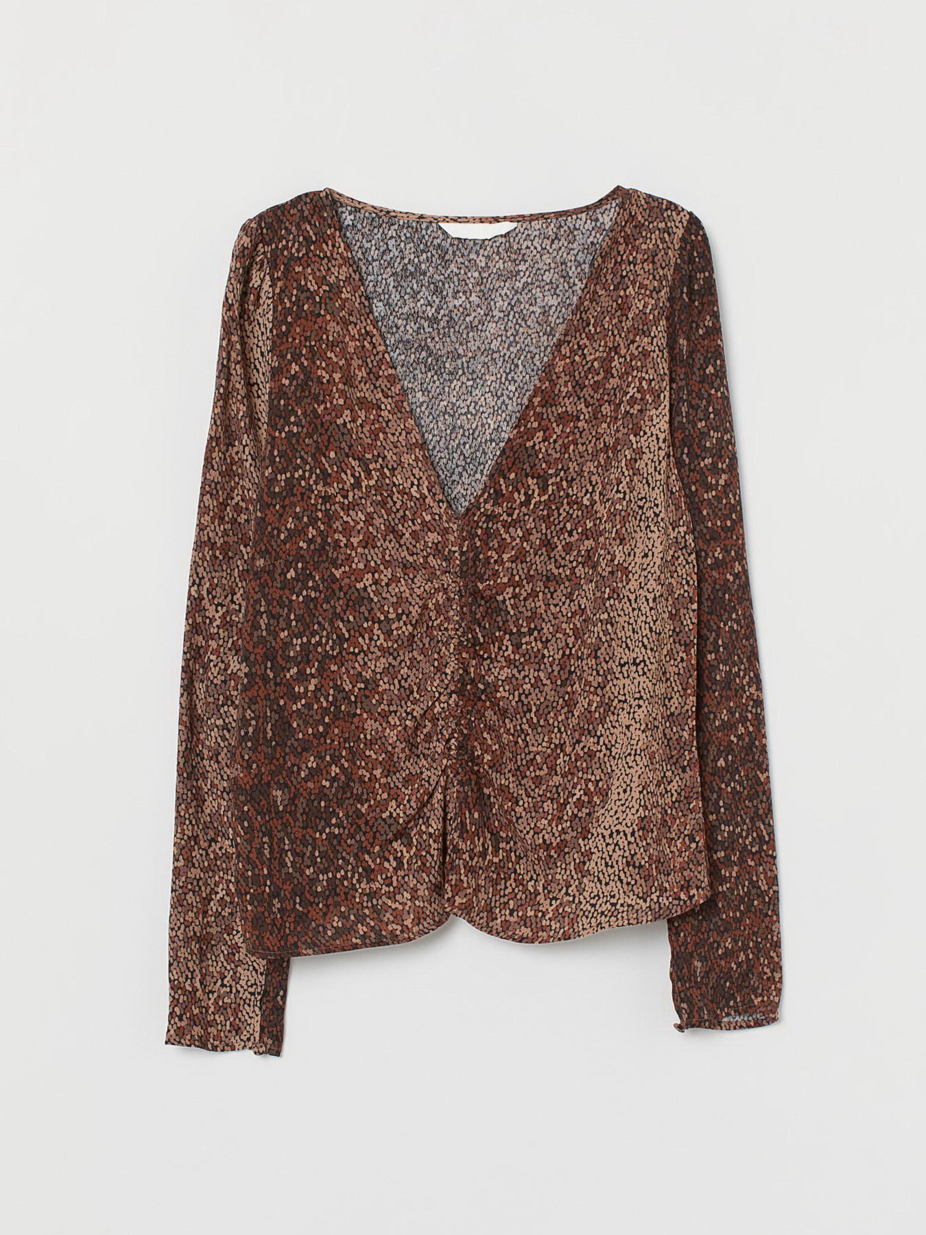 Блуза H&M модель 8059760log_Коричневый Фото