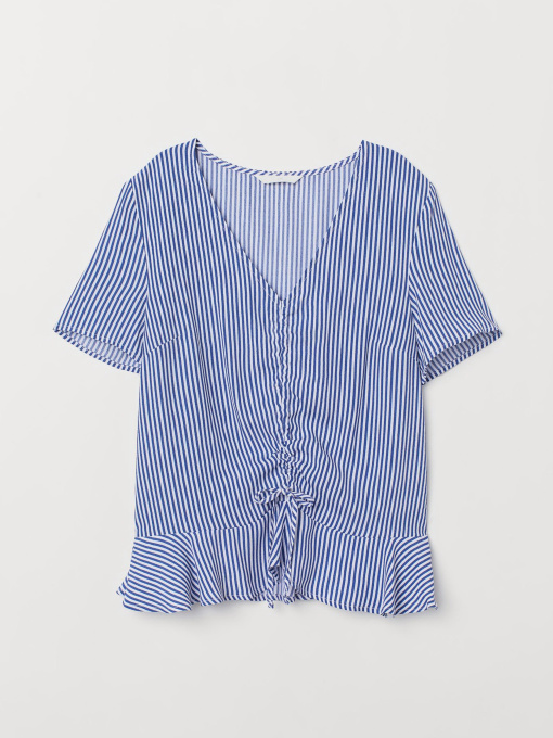 Блуза H&M модель 7472169dlog_Бело-синий Фото