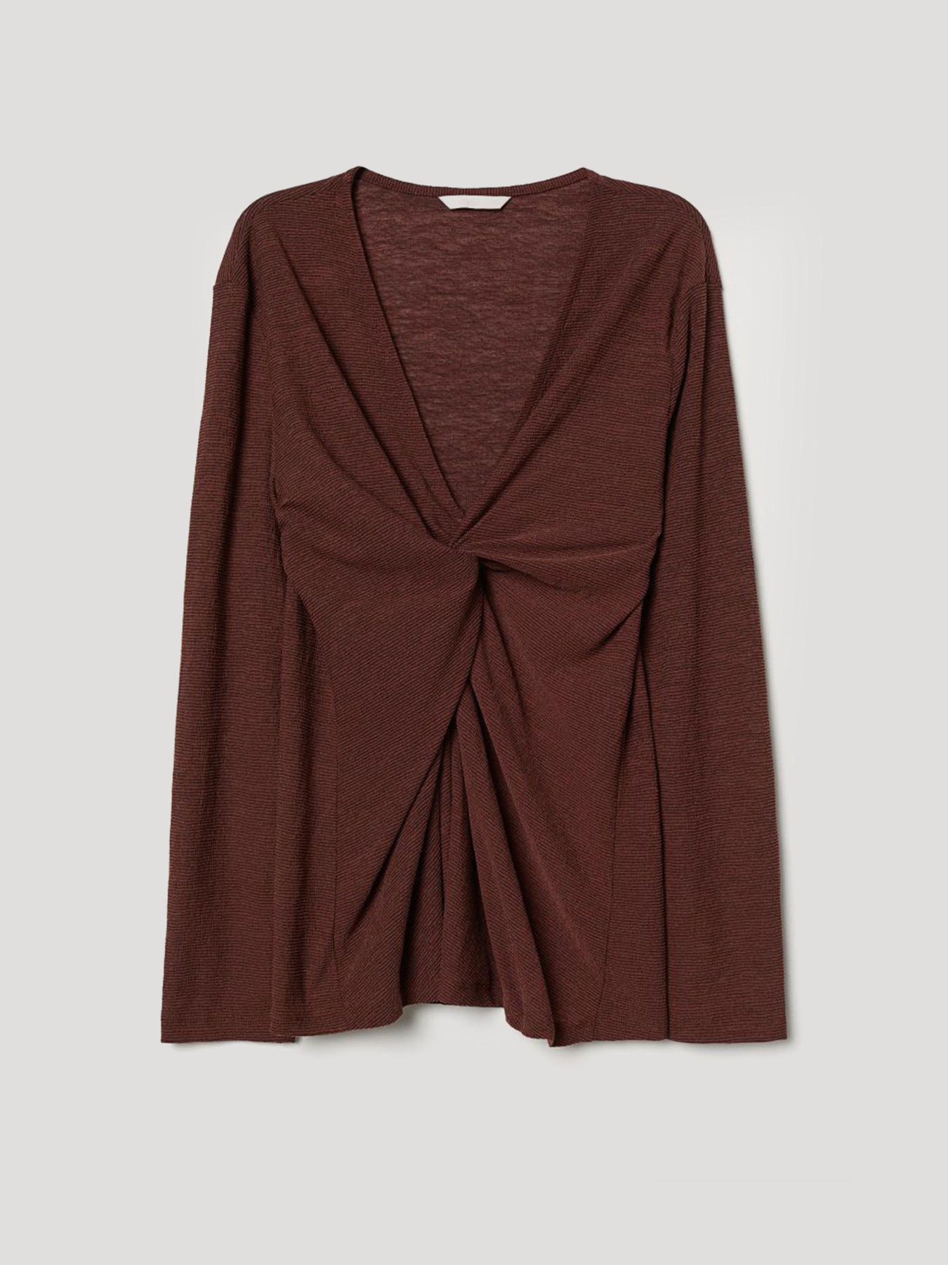 Блуза H&M модель 6921028 dlog_Коричневый Блуза H&M модель 6921028 dlog_Коричневый Фото