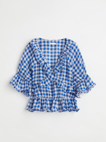 Блуза H&M модель 2001085ral_Бело-синий Блуза H&M модель 2001085ral_Бело-синий Фото