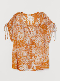Блуза H&M модель 8169651sm_горчичный с узором Фото