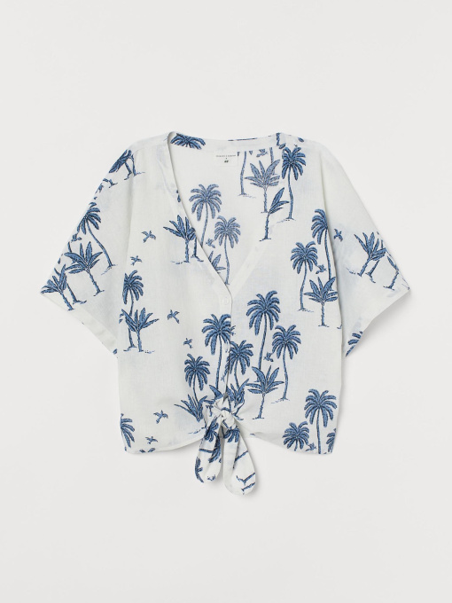 Блуза H&M модель 8421631wer_Бело-синий Фото