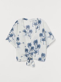 Блуза H&M модель 8421631wer_Бело-синий Фото