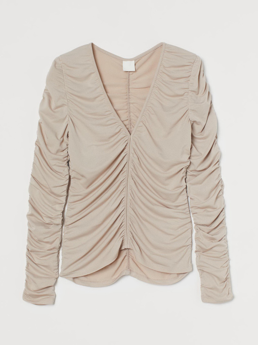 Блуза H&M модель 9233532wer_Светло-бежевый Фото