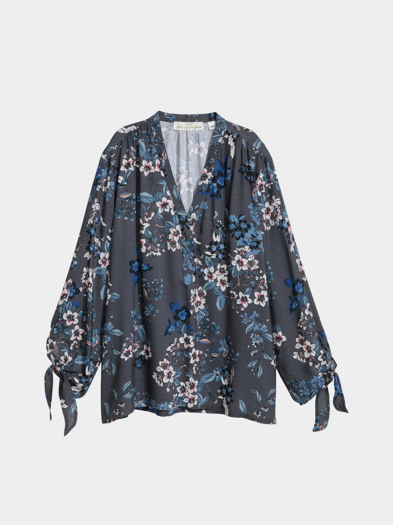 Блуза H&M модель 5704506log_Темно-серый Фото