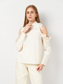 Блуза H&M модель 5555001ral_Молочный Фото