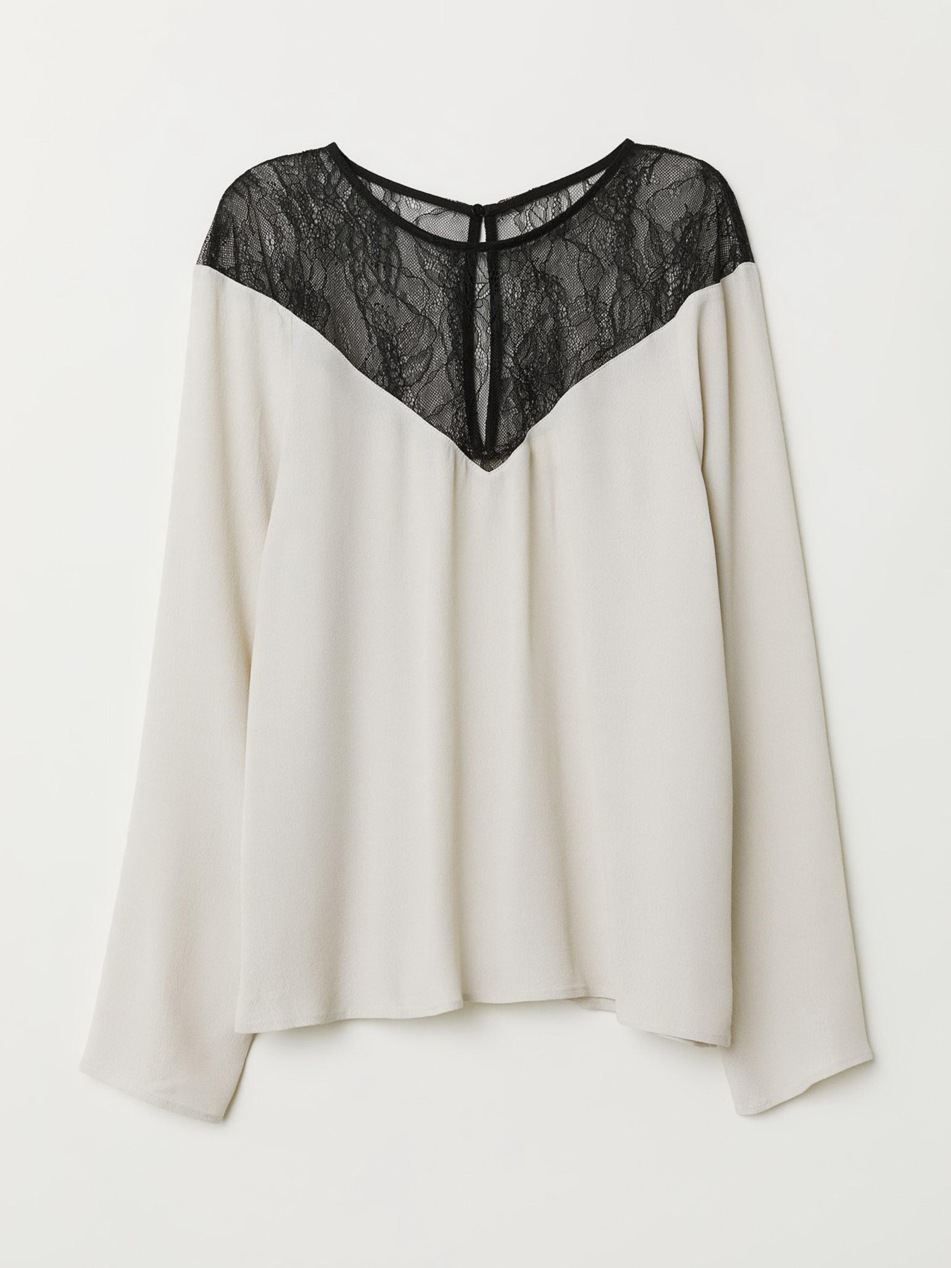 Блуза H&M модель 6848868dlog_Светло-бежевый Фото