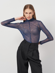 Блуза H&M модель 2583698arl_Черно-синий Блуза H&M модель 2583698arl_Черно-синий Фото