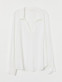 Блуза H&M модель 7602951wer_Молочный Блуза H&M модель 7602951wer_Молочный Фото