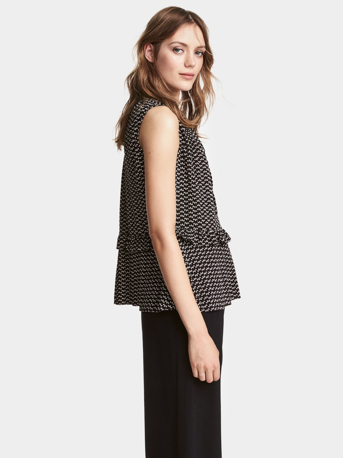 Блуза H&M модель 5031335abr_Черно-белый Фото