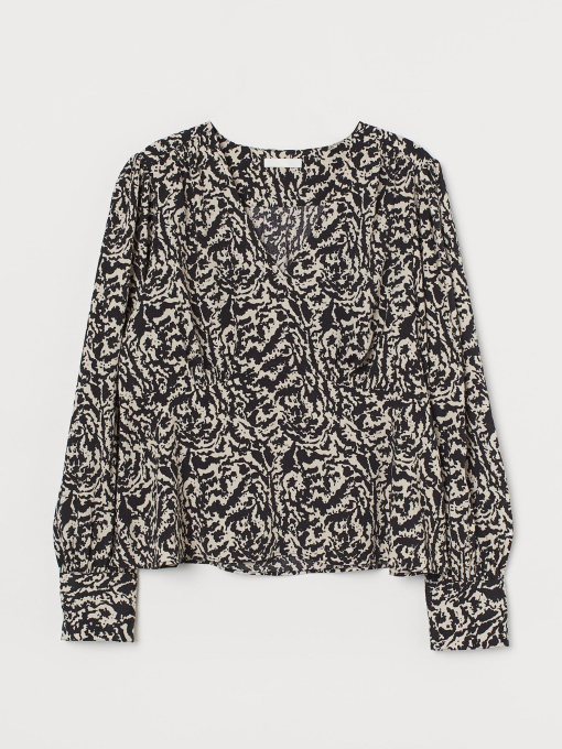 Блуза H&M модель 9299293wer_Черно-белый Фото