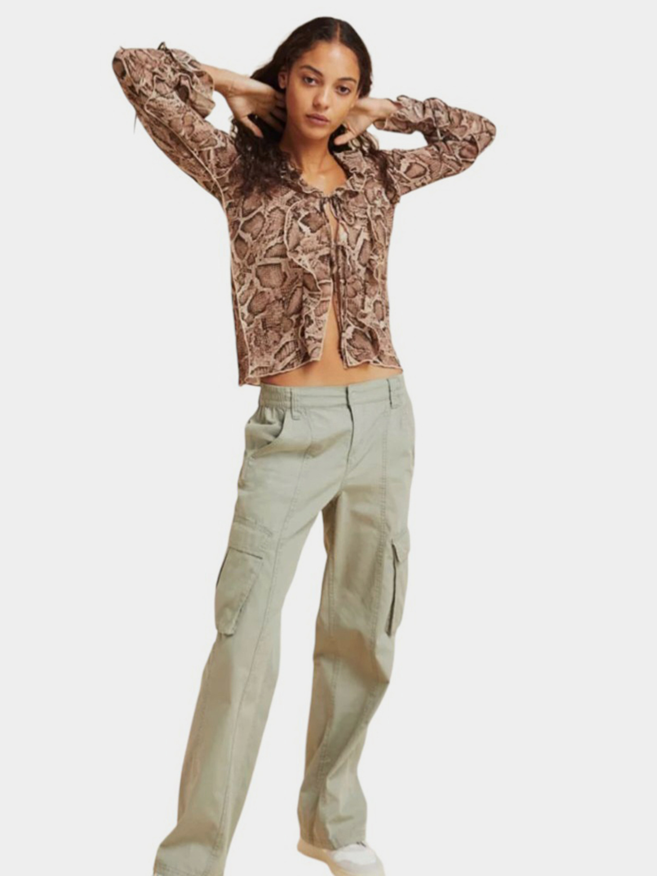 Блуза H&M модель 1104929wer_Коричневый Фото