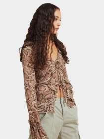 Блуза H&M модель 1104929wer_Коричневый Фото