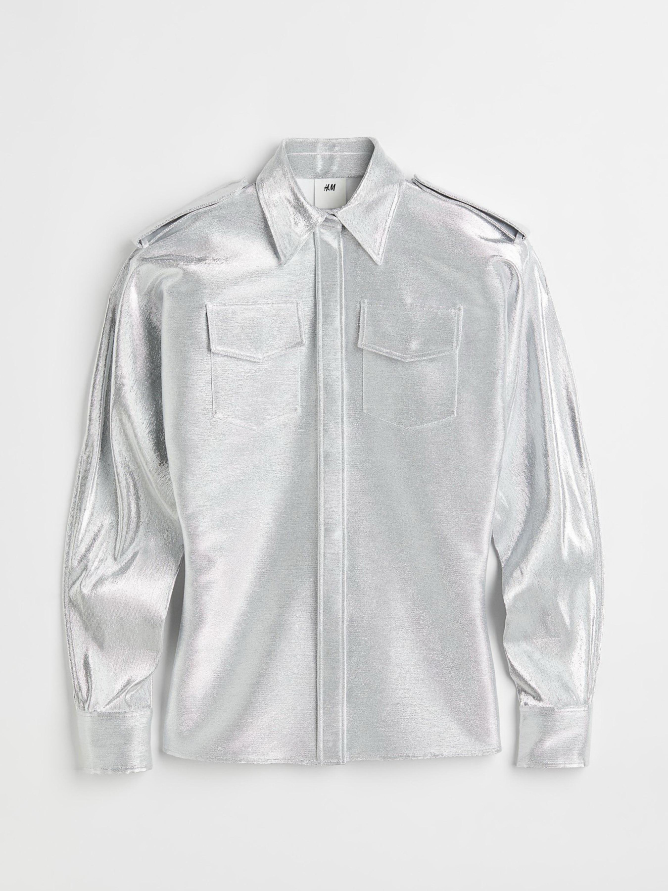 Рубашка H&M модель 1104742wer_Серебристый Фото