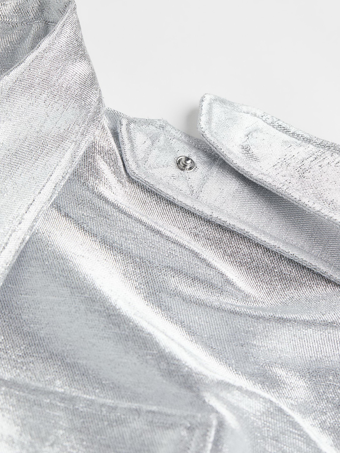 Рубашка повседневная H&M модель 1104742wer_Серебристый Фото