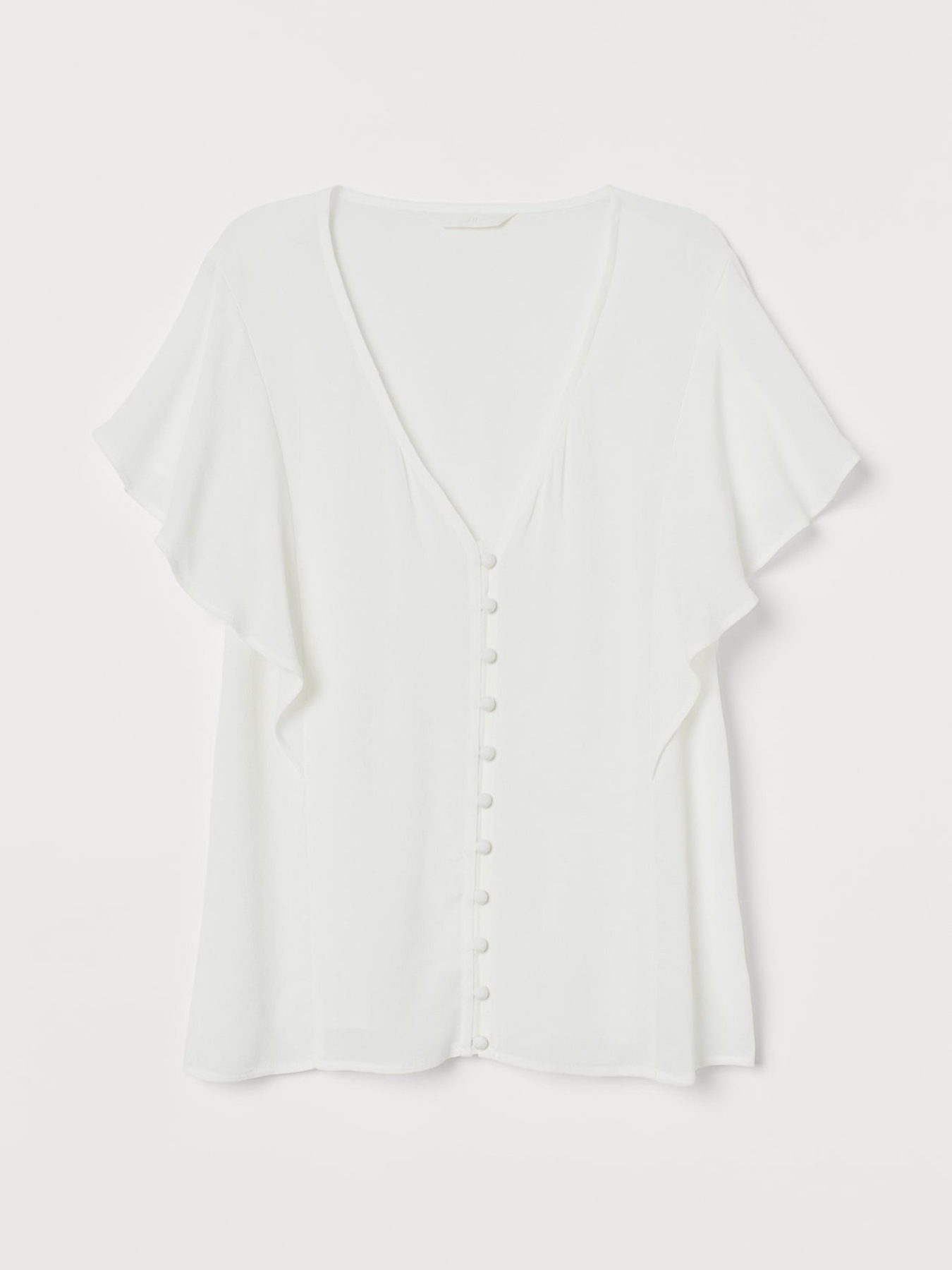 Блуза H&M модель 8427271wer_Белый Блуза H&M модель 8427271wer_Белый Фото