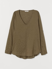 Блуза H&M модель 7515910dlog_Хаки Фото