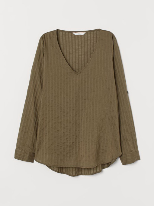 Блуза H&M модель 7515910dlog_Хаки Фото