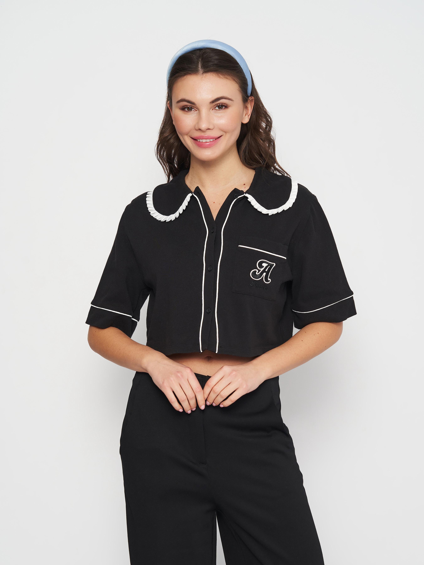 Блуза H&M модель 1145890arl_Черный Блуза H&M модель 1145890arl_Черный Фото