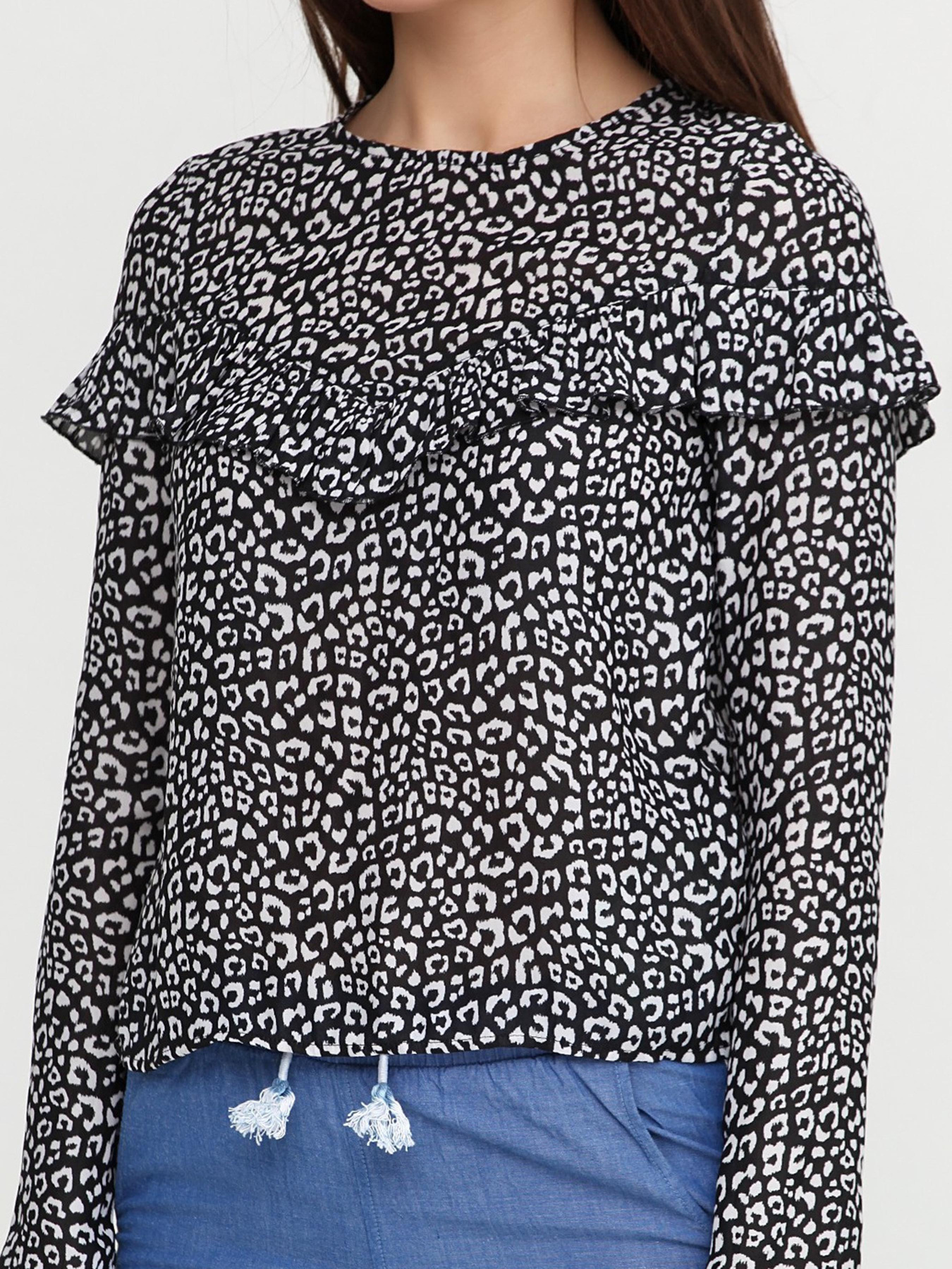 Блуза H&M модель 4967155ral_Бело-черный Фото