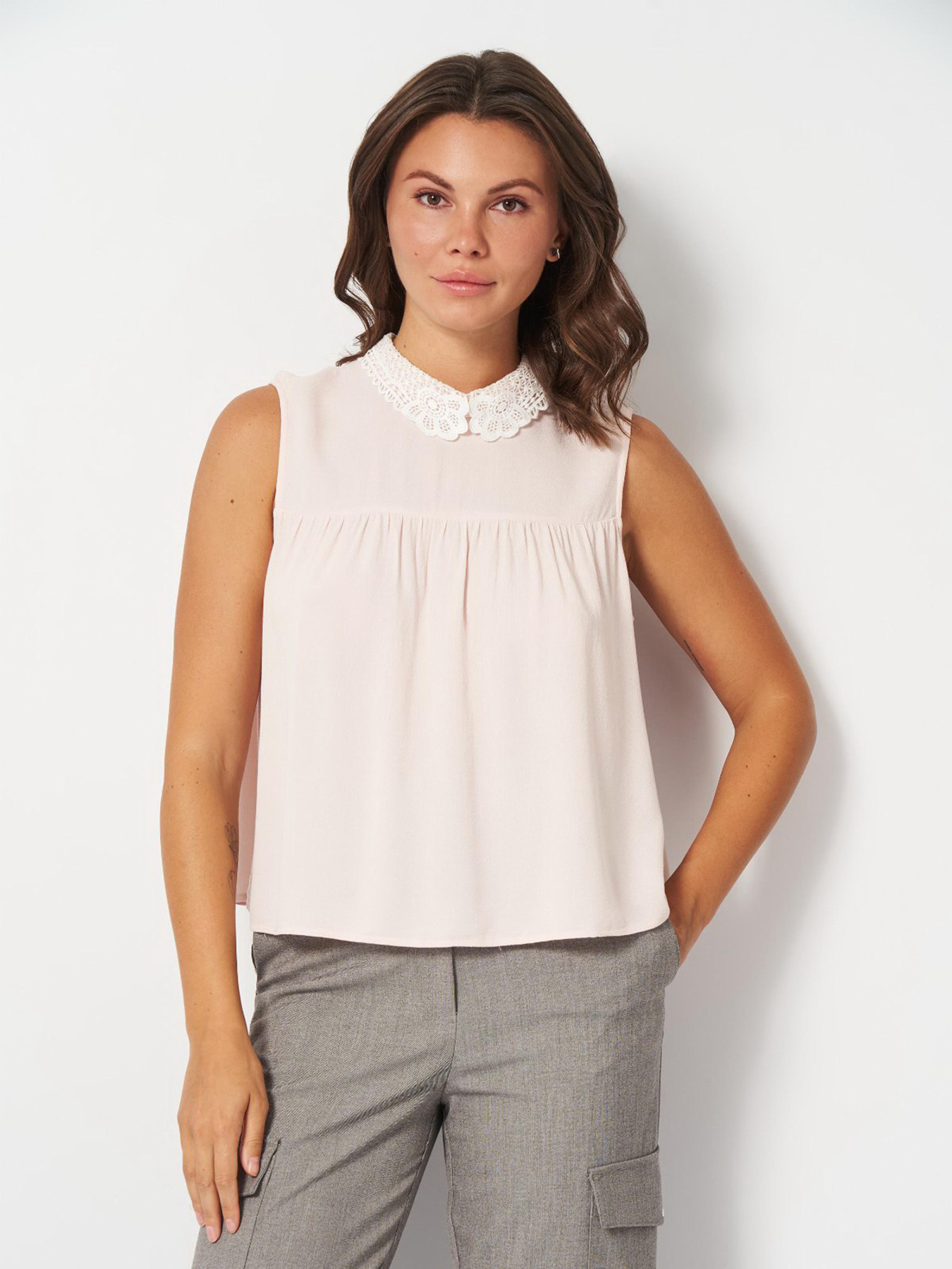 Блуза H&M модель 2369141wer_Светло-розовый Фото