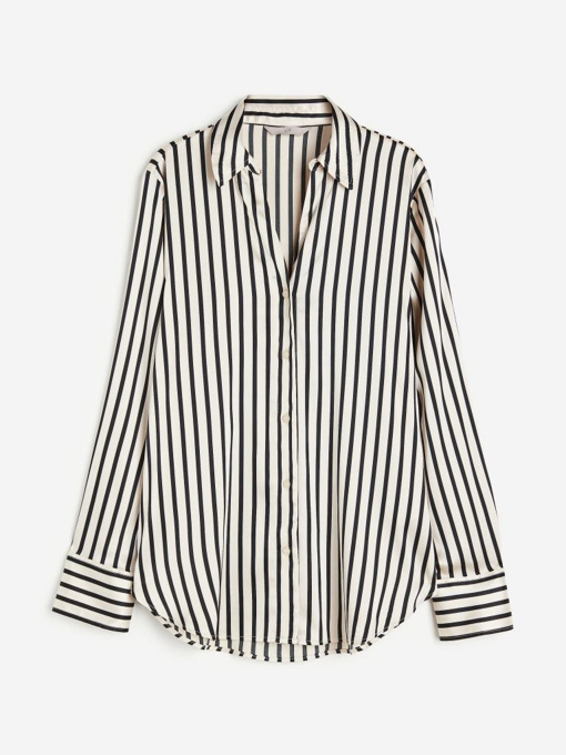 Блуза H&M модель 9397037wer_Черно-белый Фото