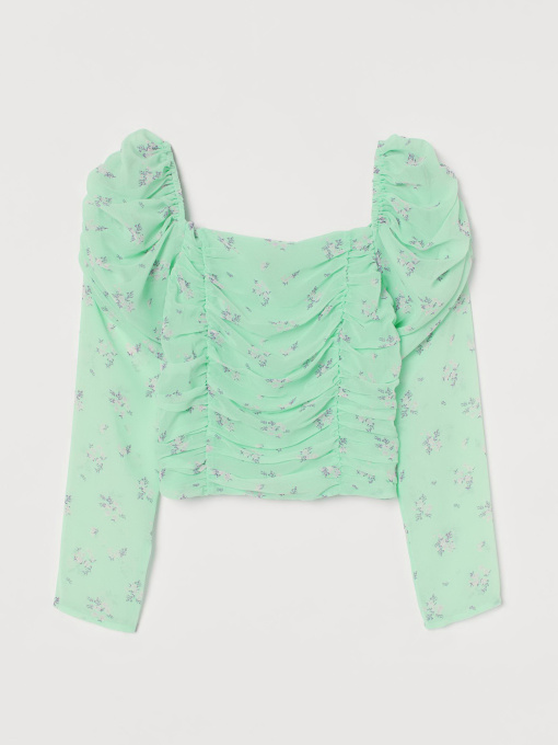 Блуза H&M модель 8787562log_Светло-зеленый Фото