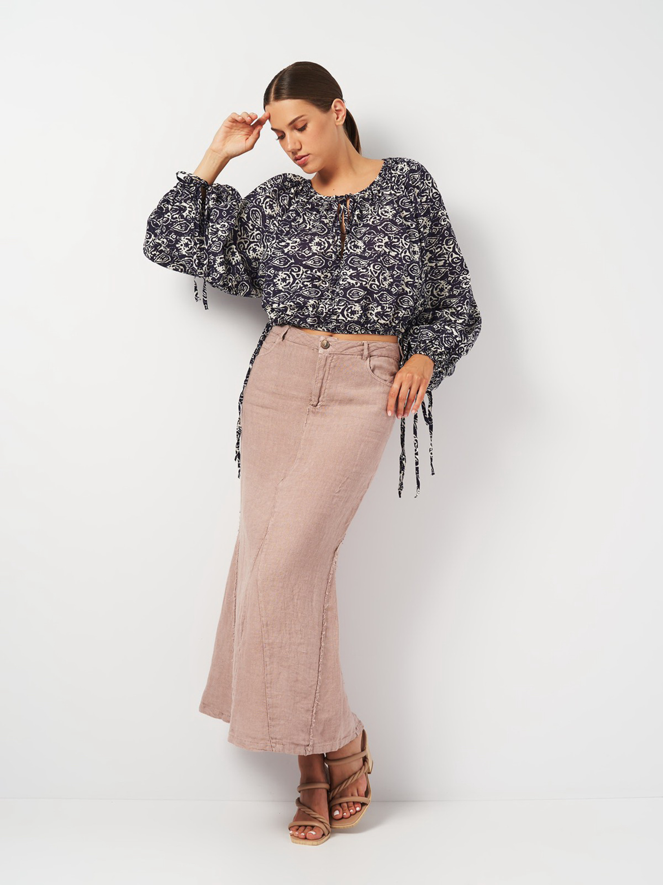 Блуза H&M модель 2001021ral_Сине-белый Фото