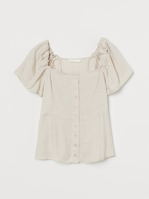 Блуза H&M модель 8749521wer_Светло-бежевый Фото