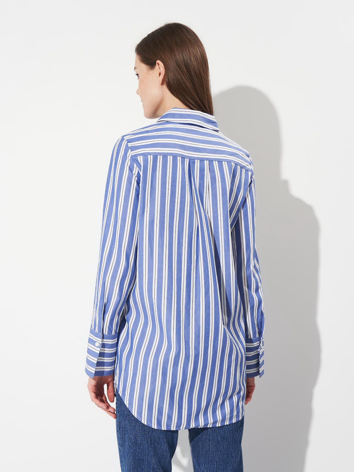 Сорочка Monki модель 8852541wer_Сине-белый Фото