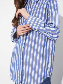 Сорочка Monki модель 8852541wer_Сине-белый Фото