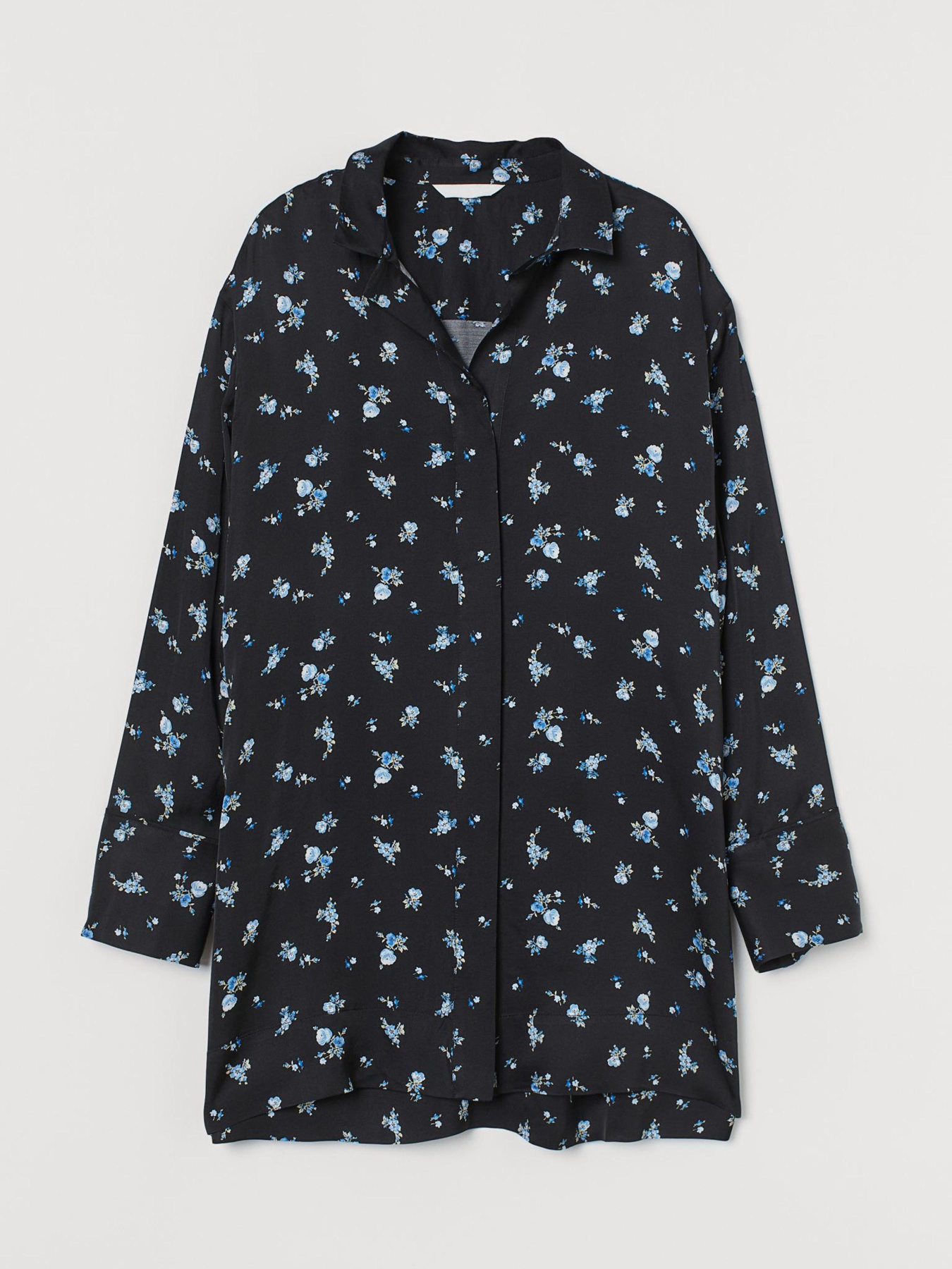 Блуза H&M модель 9780233wer_Черно-голубой Фото