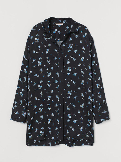 Блуза H&M модель 9780233wer_Черно-голубой Фото